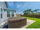 Backyard featuring a relaxing hot tub and green space at 201 Bigleaf Ct, Summerville, SC 29486