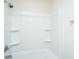 Bright bathroom shower featuring white, easy-to-clean surfaces at 201 Bigleaf Ct, Summerville, SC 29486