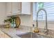 Kitchen features granite countertops, stainless steel sink, and modern faucet at 2028 Prospect Hill Dr, Mount Pleasant, SC 29464