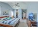 Well-lit bedroom features modern decor, an airy atmosphere, and carpeted floors at 210 Delafield Dr, Summerville, SC 29483