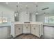 Open-concept kitchen featuring white cabinetry, granite counters, and pendant lighting at 211 Saxony Loop, Summerville, SC 29486