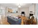 Open living space seamlessly connects the kitchen and living room, perfect for modern living and entertaining at 2267 N Marsh Dr, Mount Pleasant, SC 29466