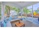 Cozy screened patio with comfortable seating at 2931 Waterleaf Rd, Johns Island, SC 29455