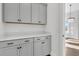 Butler's Pantry with grey cabinets and quartz countertops at 4000 Saltwater Cir, Johns Island, SC 29455