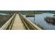 Wooden boardwalk leading to community dock with boat access at 4000 Saltwater Cir, Johns Island, SC 29455