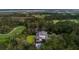 Expansive aerial view showcasing the home's placement within a verdant, wooded area, backing onto a golf course at 4121 Golf Cottage Ln, Johns Island, SC 29455