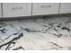 The marble flooring is pristine and adds style to the bathroom at 4121 Golf Cottage Ln, Johns Island, SC 29455