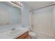 Bathroom featuring a shower, toilet and vanity with a sink and mirror at 441 Compton Dr, Moncks Corner, SC 29461