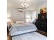 Comfortable bedroom featuring a large bed, fireplace, and stylish decor at 81 Rutledge Ave, Charleston, SC 29401