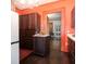 Bright kitchen with dark cabinets, marble counters, and decorative accents at 81 Rutledge Ave, Charleston, SC 29401