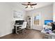Home office featuring dual monitors, modern desk, and natural light is perfect for remote work at 840 Forrest Dr, Charleston, SC 29492