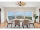 Dining area featuring water views and a rustic wooden table at 104 Beach St, Mount Pleasant, SC 29464