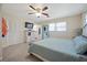 Comfortable bedroom features a large bed, dresser, closet and soft natural light, creating a tranquil space at 1115 O T Wallace Blvd, Moncks Corner, SC 29461