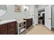 Bathroom featuring a double sink with granite countertops and tile flooring at 1330 Somersby Ln, Mount Pleasant, SC 29466
