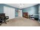 Bedroom featuring neutral carpet, ceiling fan, and closet space at 1330 Somersby Ln, Mount Pleasant, SC 29466