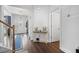 Foyer with hardwood floors and staircase featuring elegant door at 136 Stagecoach Ln, Summerville, SC 29483