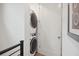 Convenient in-unit laundry room featuring a stackable washer and dryer at 14 F St # B, Charleston, SC 29403