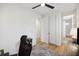 Office with hardwood flooring and a view of an ensuite bathroom at 14 F St # B, Charleston, SC 29403