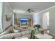 Comfortable living room with a cozy sectional couch and neutral decor at 1408 Bimini Dr, Charleston, SC 29414