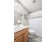 Bathroom featuring modern sink and tile flooring with shower/tub combo at 1813 Parkland Preserve Ln, Charleston, SC 29412
