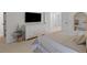 Comfortable bedroom with TV on dresser, neutral color palette, and soft lighting at 1828 Agate Bay Dr, Mount Pleasant, SC 29466