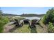 Scenic backyard with a firepit and comfortable chairs, perfect for outdoor relaxation and gatherings at 185 Winding River Dr, Johns Island, SC 29455