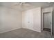 Cozy bedroom featuring neutral walls, carpet flooring, and a ceiling fan for added comfort at 185 Winding River Dr, Johns Island, SC 29455