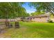Spacious backyard featuring a deck, lush green grass, mature trees and privacy fence at 230 Azalea Ct, Moncks Corner, SC 29461