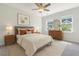 Stylized bedroom with a neutral palette, modern furnishings, and ample natural light at 2652 Private Lefler Dr, Johns Island, SC 29455