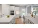 Well-equipped kitchen featuring white countertops, stainless steel sink, and access to the pool at 2802 Cavalcade Cir, Johns Island, SC 29455