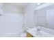 Bright bathroom featuring a tub and shower combo and a vanity with mirror at 3009 Mapleleaf Dr, Moncks Corner, SC 29461
