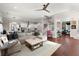 Open concept living space showing the kitchen and stairs at 308 Oak Park St, Summerville, SC 29486
