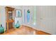 The foyer offers hardwood floors and access to the living space through a decorative glass-paneled front door at 310 Christiee Ct, North Charleston, SC 29418