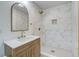 Bathroom featuring a modern sink, shower and vanity at 3231 Stonehaven Dr, North Charleston, SC 29420