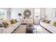 Inviting living room with white sofas, a coffee table, and neutral decor for a relaxing atmosphere at 325 Willow Run Dr, Summerville, SC 29486