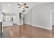 Inviting living room with a fireplace, wood floors, and open layout at 3408 Salterbeck St, Mount Pleasant, SC 29466
