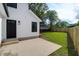 A concrete patio and newly installed wooden fence in a backyard providing privacy and space at 397 Parkdale Dr, Charleston, SC 29414