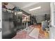 Organized garage space with storage cabinets and a workbench area at 44 S Basilica Ave, Hanahan, SC 29410