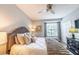 Comfortable bedroom with a ceiling fan, a plush bed and lots of natural light at 45 Sycamore Ave # 611, Charleston, SC 29407