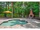 Inviting in-ground pool with patio and fireplace at 45 Sycamore Ave # 611, Charleston, SC 29407