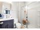 Modern bathroom featuring a glass shower, vanity with sink, and tile flooring at 451 Spectrum Rd, Summerville, SC 29486