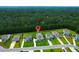 Aerial view showcasing the property's location near a greenbelt and other attractive homes at 5509 Alpine Dr, Summerville, SC 29483