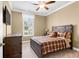 Bedroom with neutral walls, carpeted floors, and a full-sized bed, providing a restful personal space at 5509 Alpine Dr, Summerville, SC 29483