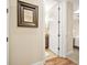 Bathroom doorway showing a vanity with granite countertop and neutral tile flooring at 105 Harbor Trace Ln, Summerville, SC 29486