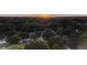 An aerial view of a neighborhood at sunset showcasing the dense tree coverage at 1145 Bellwood Rd, Charleston, SC 29412