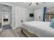 Inviting bedroom with ensuite bathroom, closet, and calming color scheme at 1145 Bellwood Rd, Charleston, SC 29412