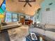 Inviting living room with wood accents, a fireplace, and an open floor plan at 1145 Bellwood Rd, Charleston, SC 29412