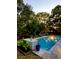 Backyard pool with manicured landscaping, creating a serene outdoor oasis at 1145 Bellwood Rd, Charleston, SC 29412