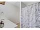 Bathroom featuring a shower with a marble shower curtain, and a white countertop at 117 Macy Cir, Goose Creek, SC 29445
