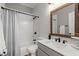 Stylish bathroom with modern fixtures, a tub-shower combo, and a sleek vanity at 1179 Holly Bend Dr, Mount Pleasant, SC 29466